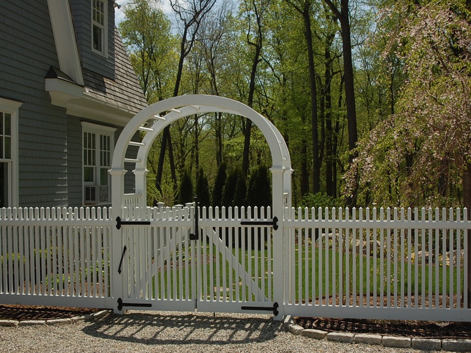 Wood gate and arbor